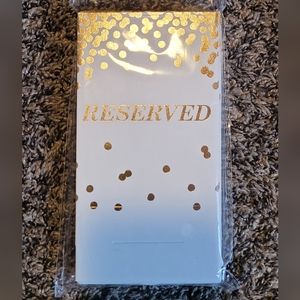Reserved table cards